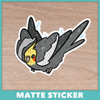 Bathtime Cockatiel Sticker