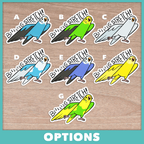Big Stretch Budgie Stickers