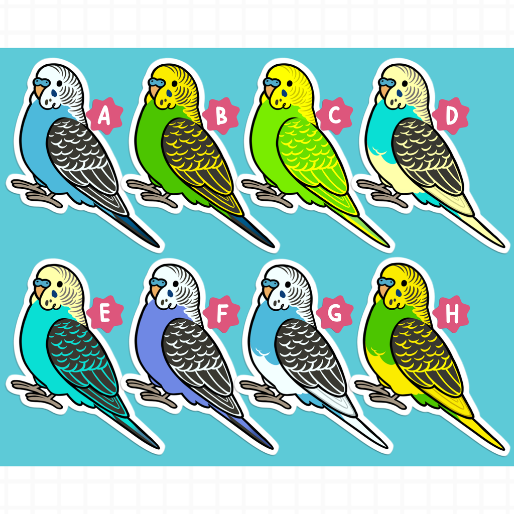 Budgie (Cuties) Stickers