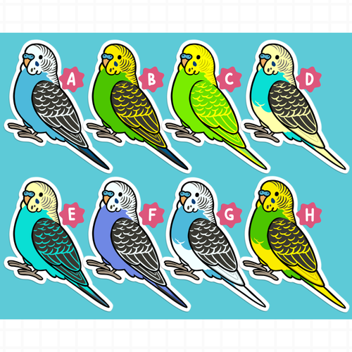 Budgie (Cuties) Stickers