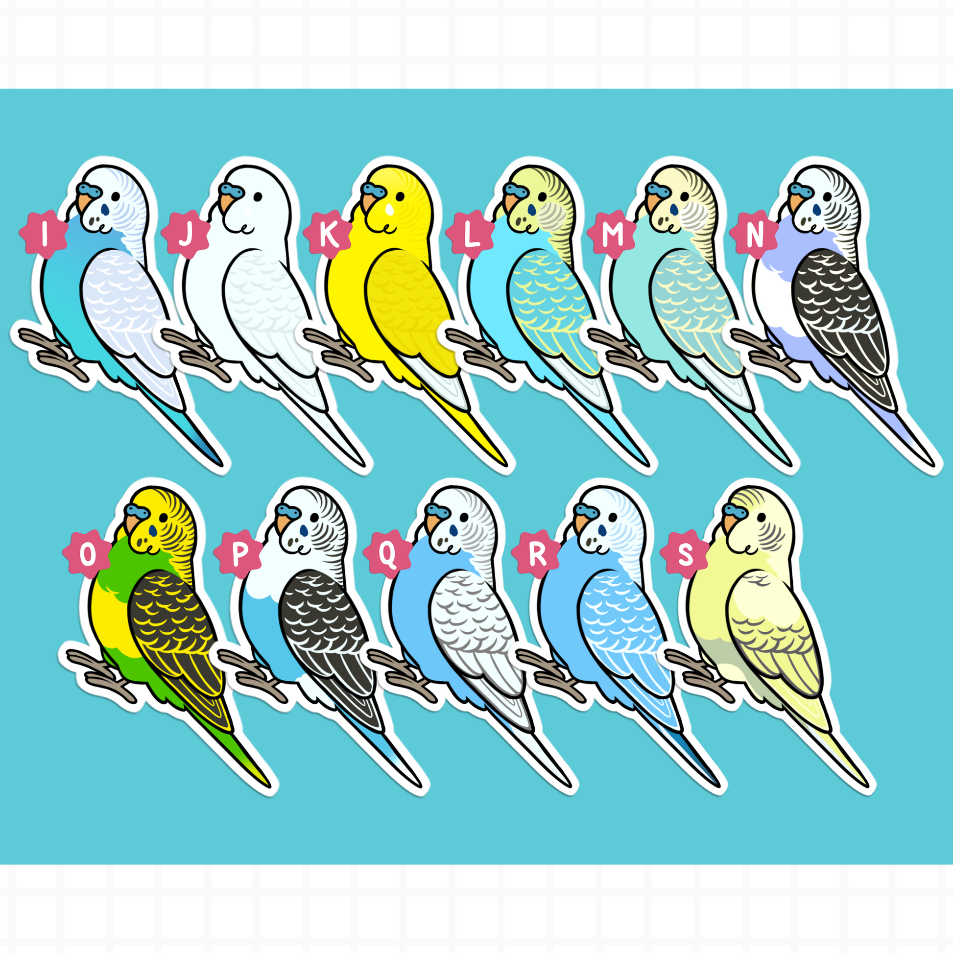 Budgie (Cuties) Stickers
