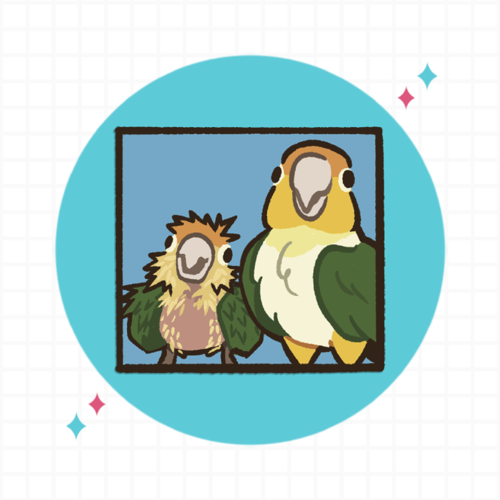 Caique Mom and Son Sticker