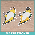 Upside Down Caique Stickers