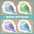 Cloudy Budgie Stickers