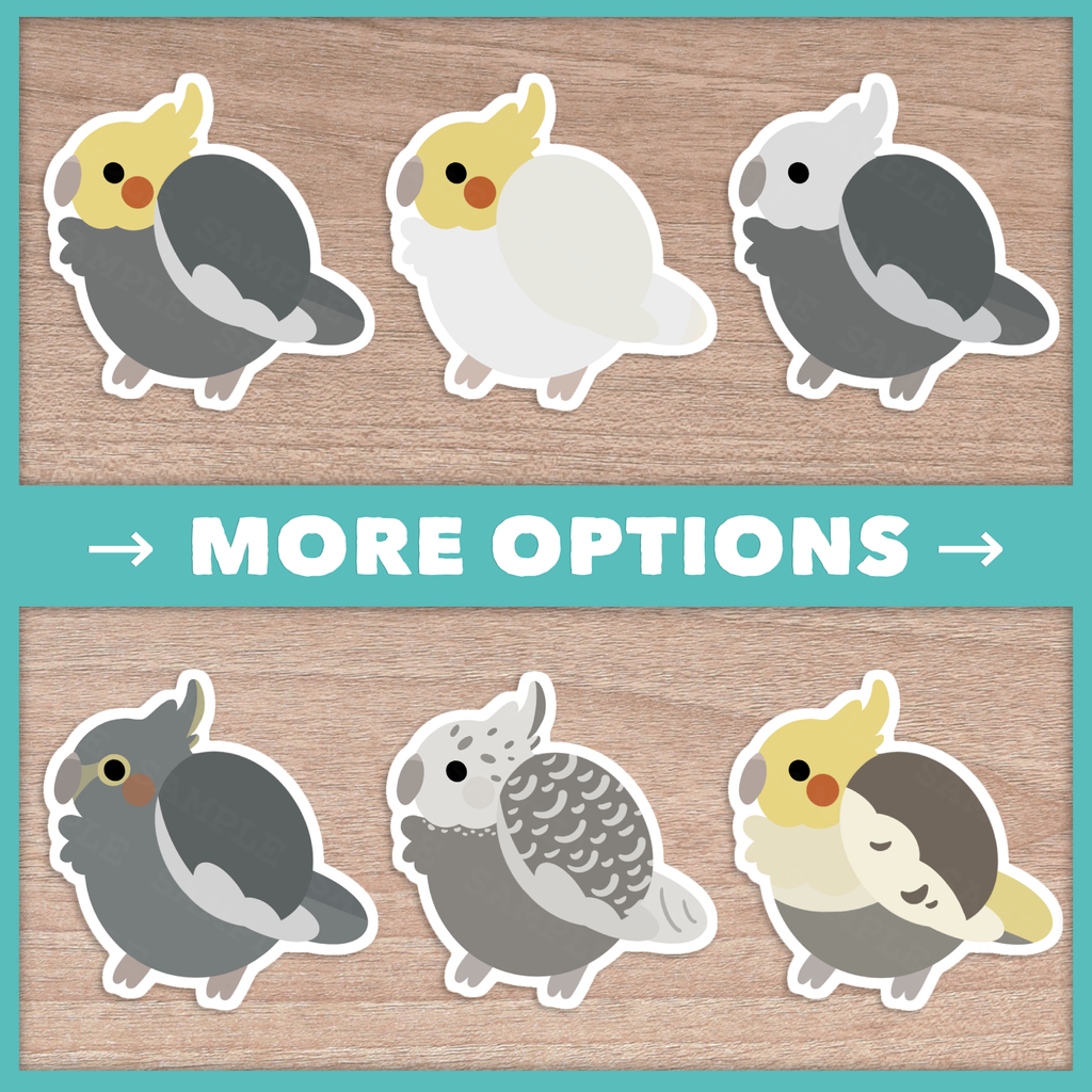 Cockatiel Fluffballs Stickers