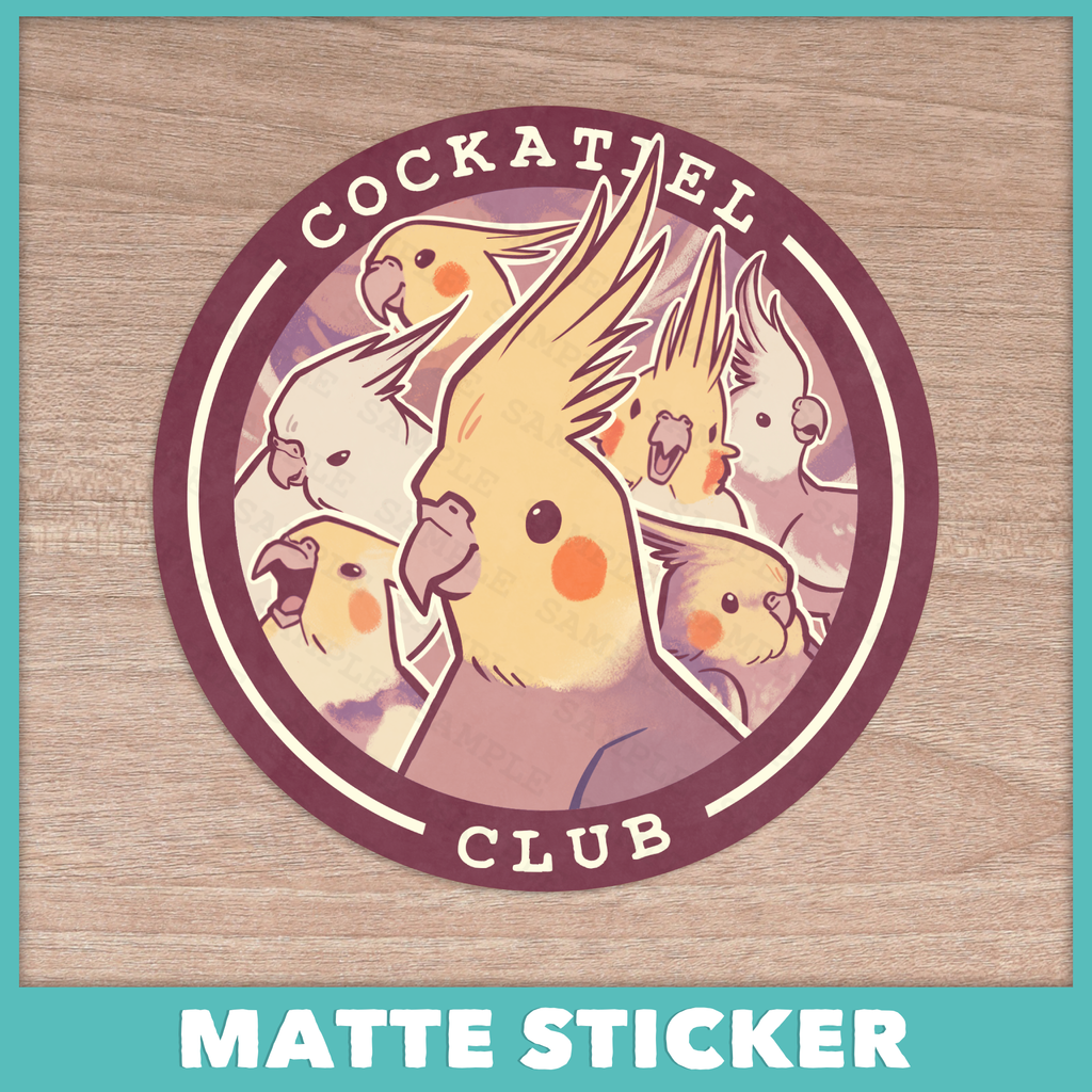 Cockatiel Club Sticker