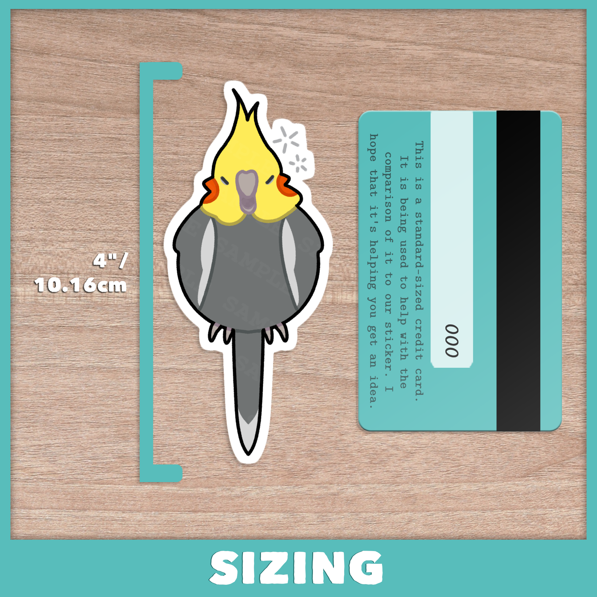 Cockatiel Yawn Stickers