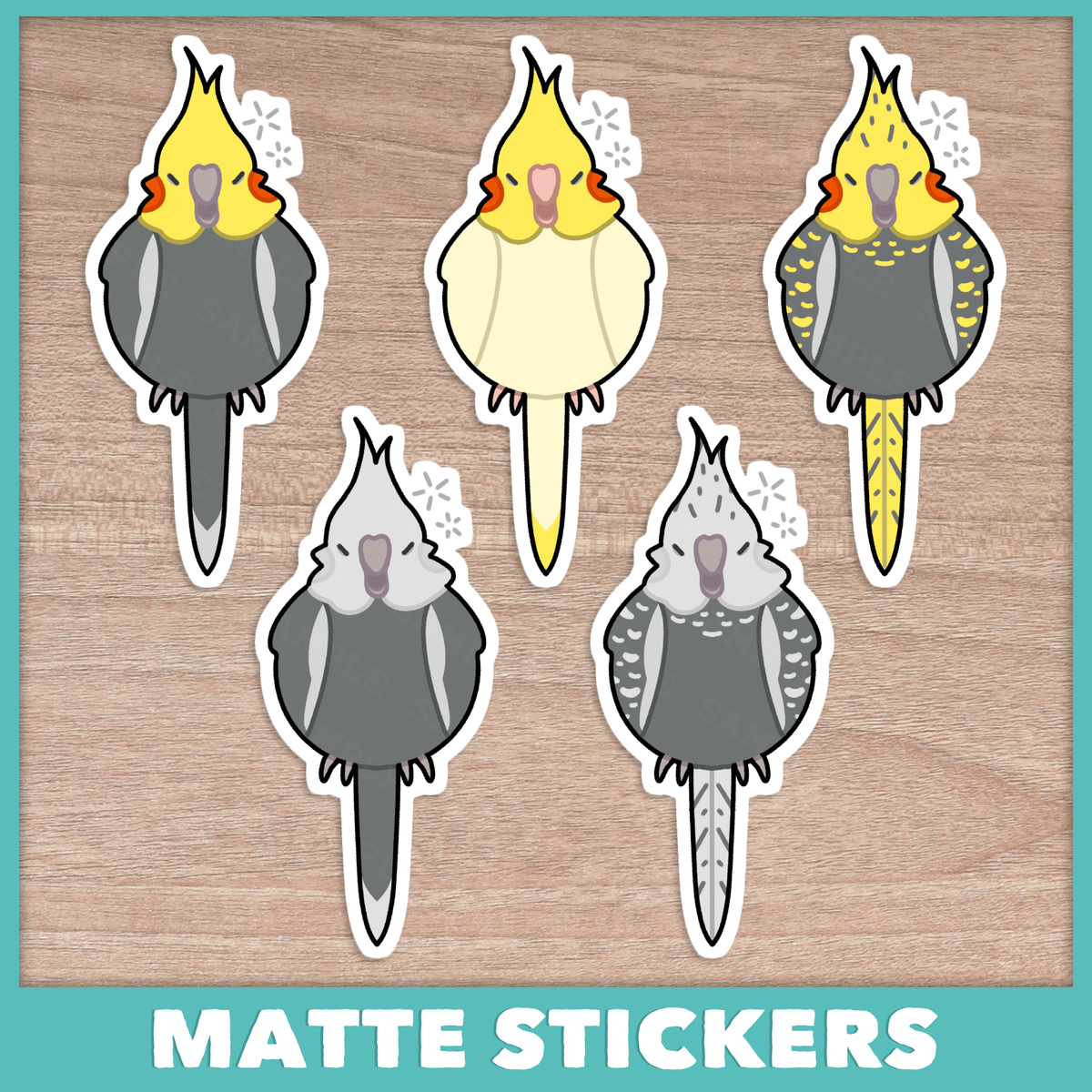 Cockatiel Yawn Stickers