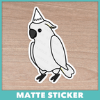 Cockatoo Dunce Sticker