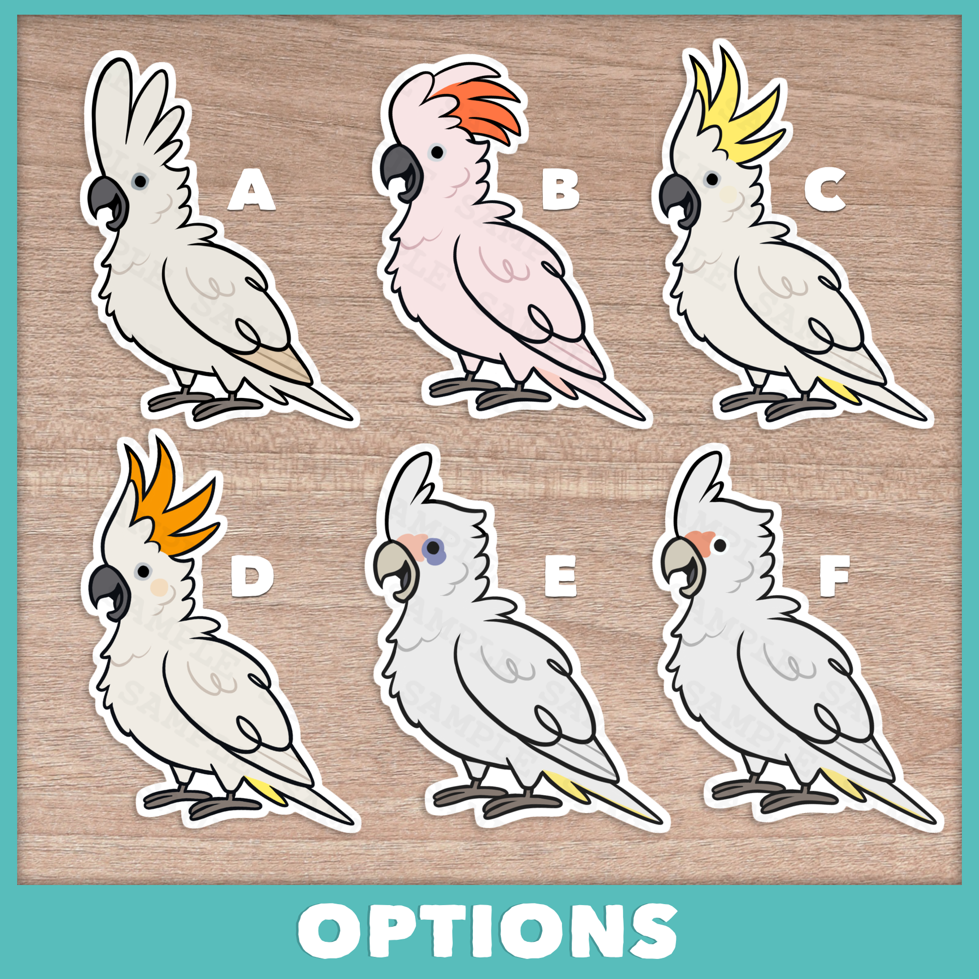 Cockatoo (Cuties) Stickers