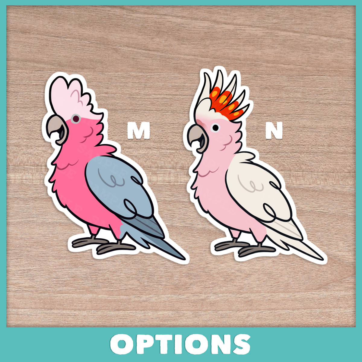 Cockatoo (Cuties) Stickers
