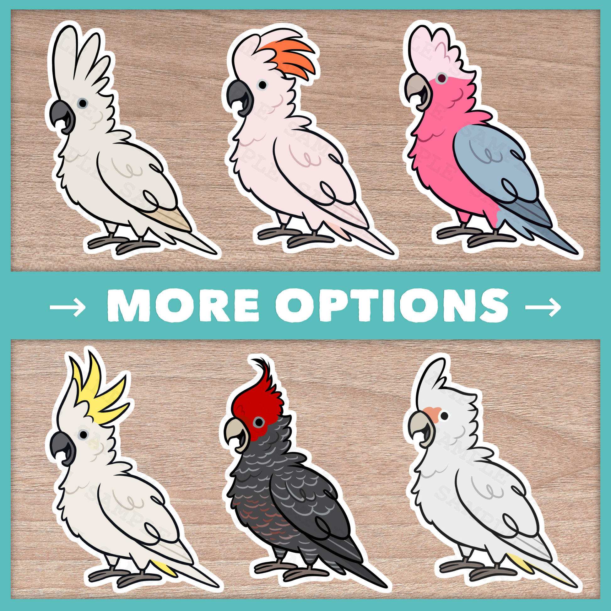 Cockatoo (Cuties) Stickers