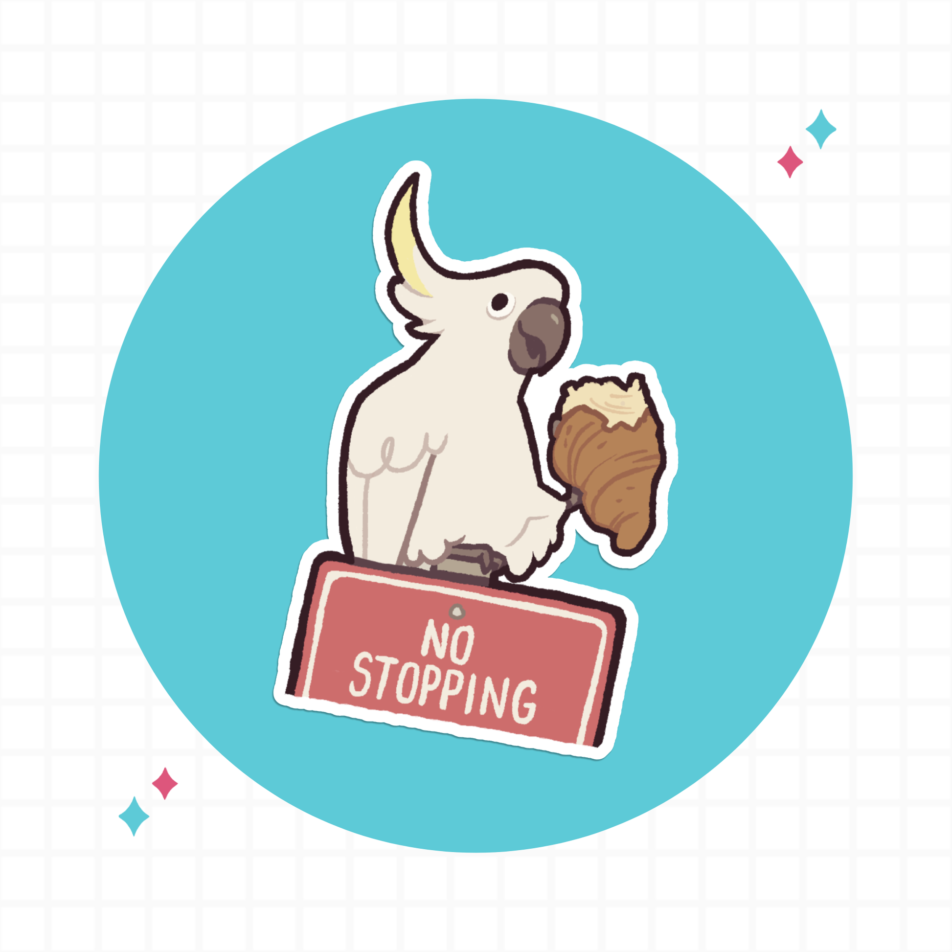Croissant Cockatoo Sticker