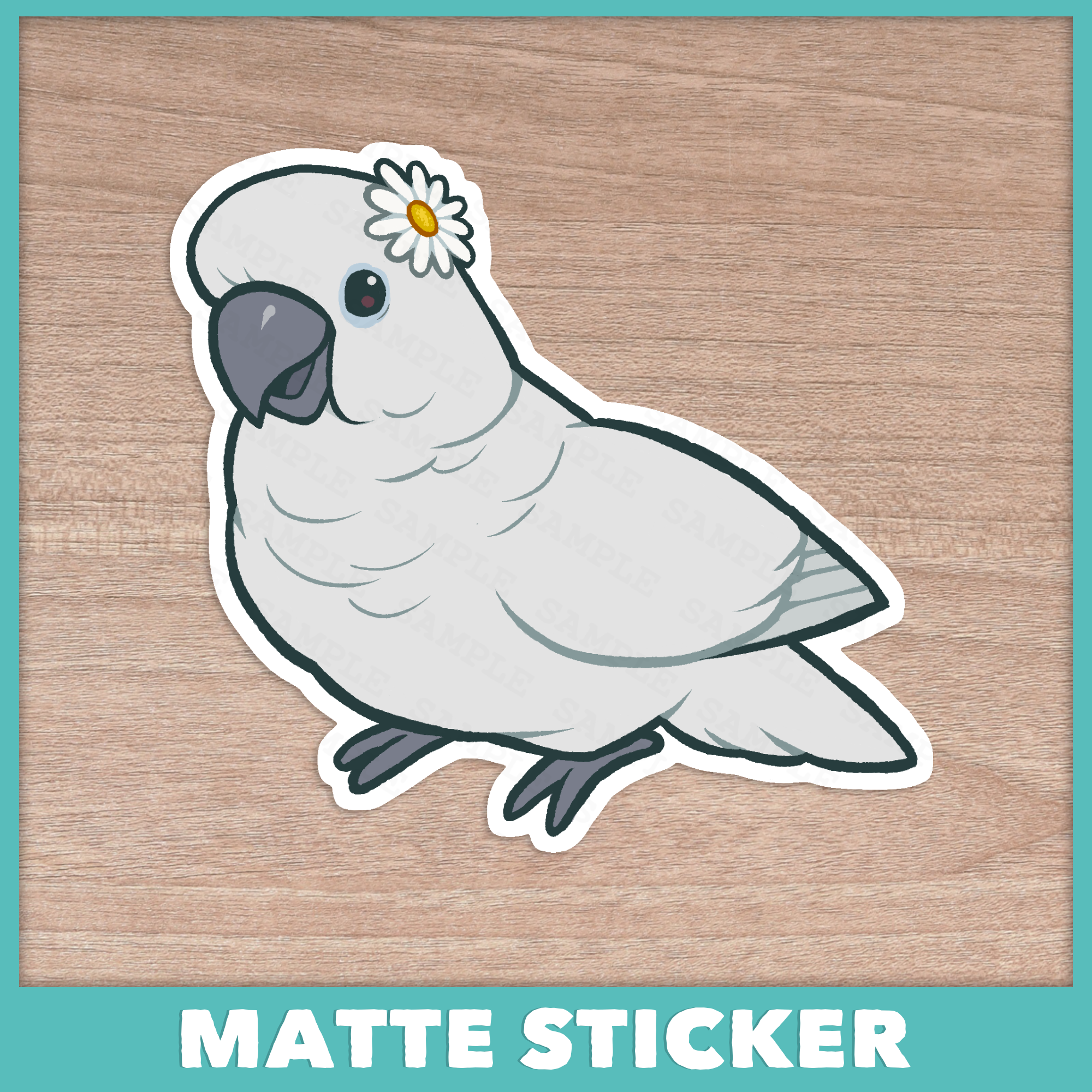 Daisy Cockatoo Sticker
