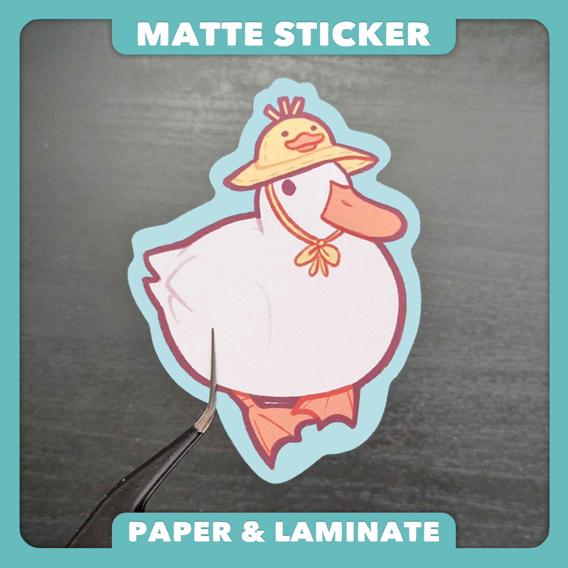 Duck Hat Duck Sticker