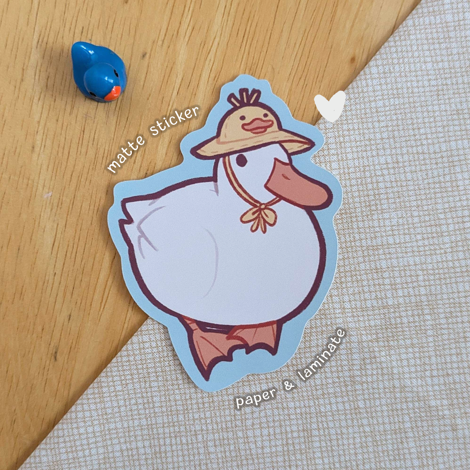 Duck Hat Duck Sticker