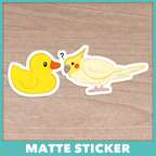 Curious Cockatiel Sticker