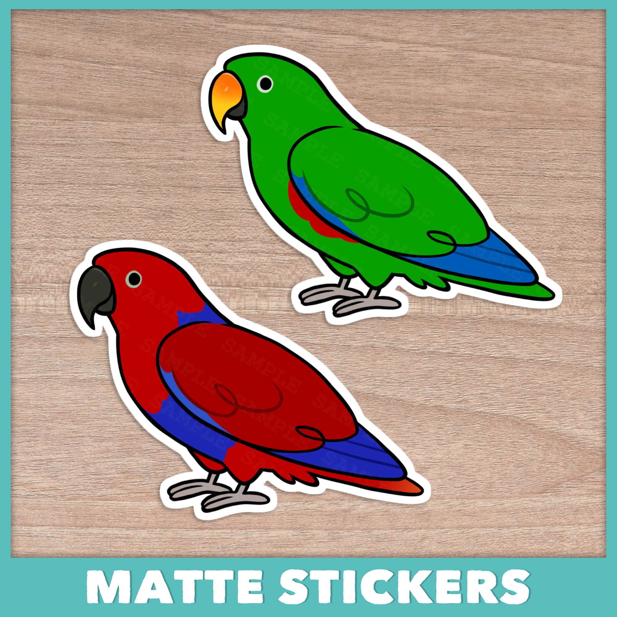 Eclectus (Cuties) Stickers