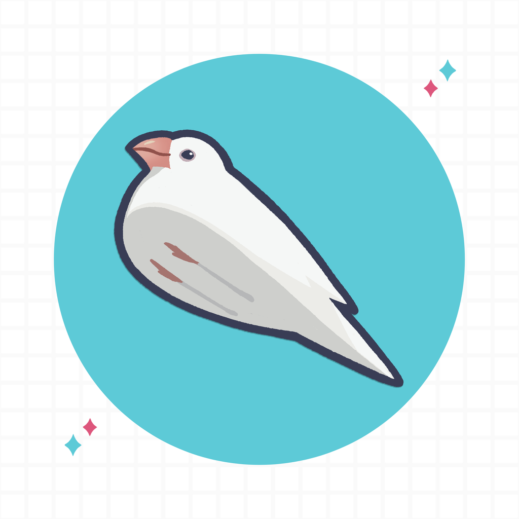Finch Blob Sit Sticker