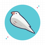 Finch Blob Sit Sticker