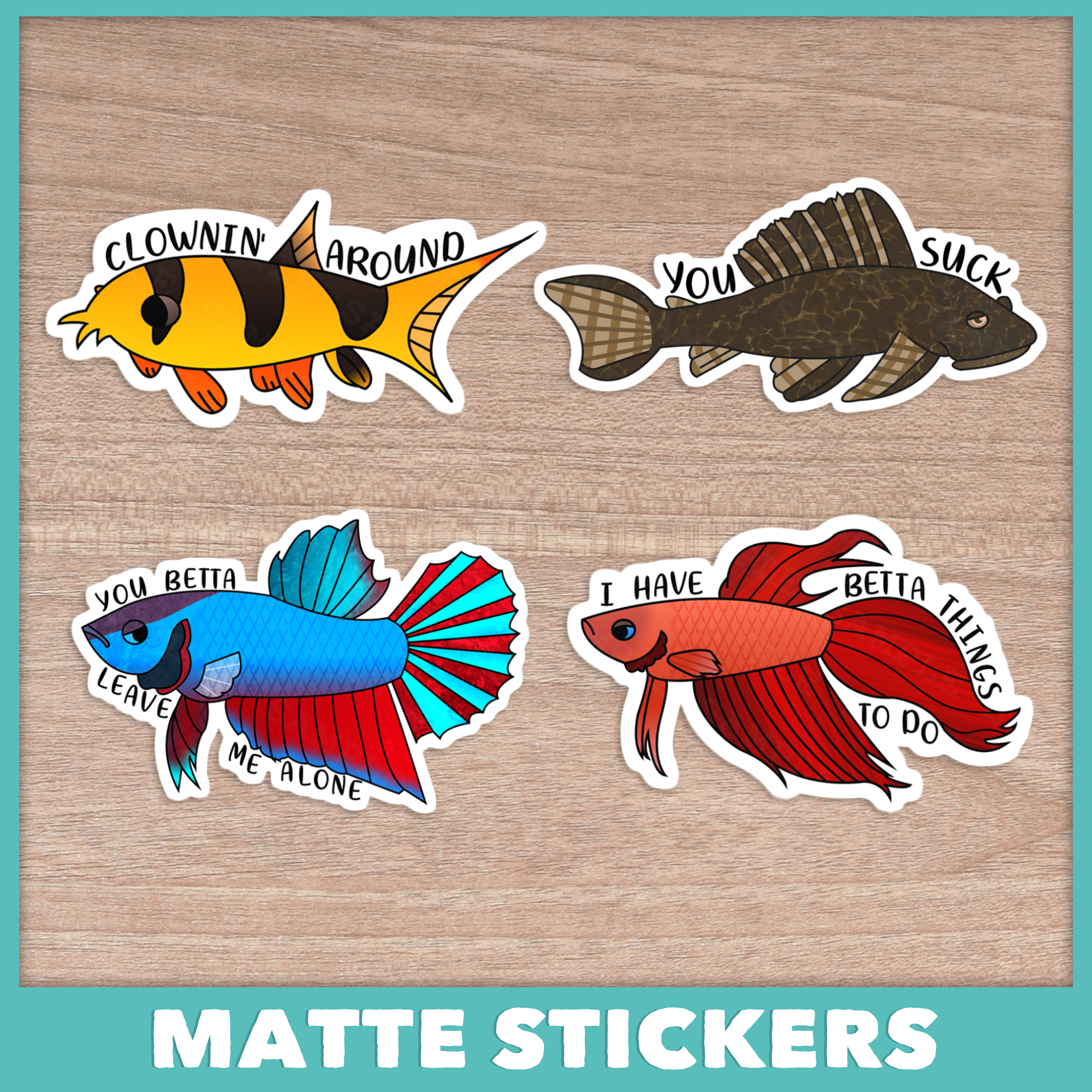 Cute Aquarium Fish Stickers