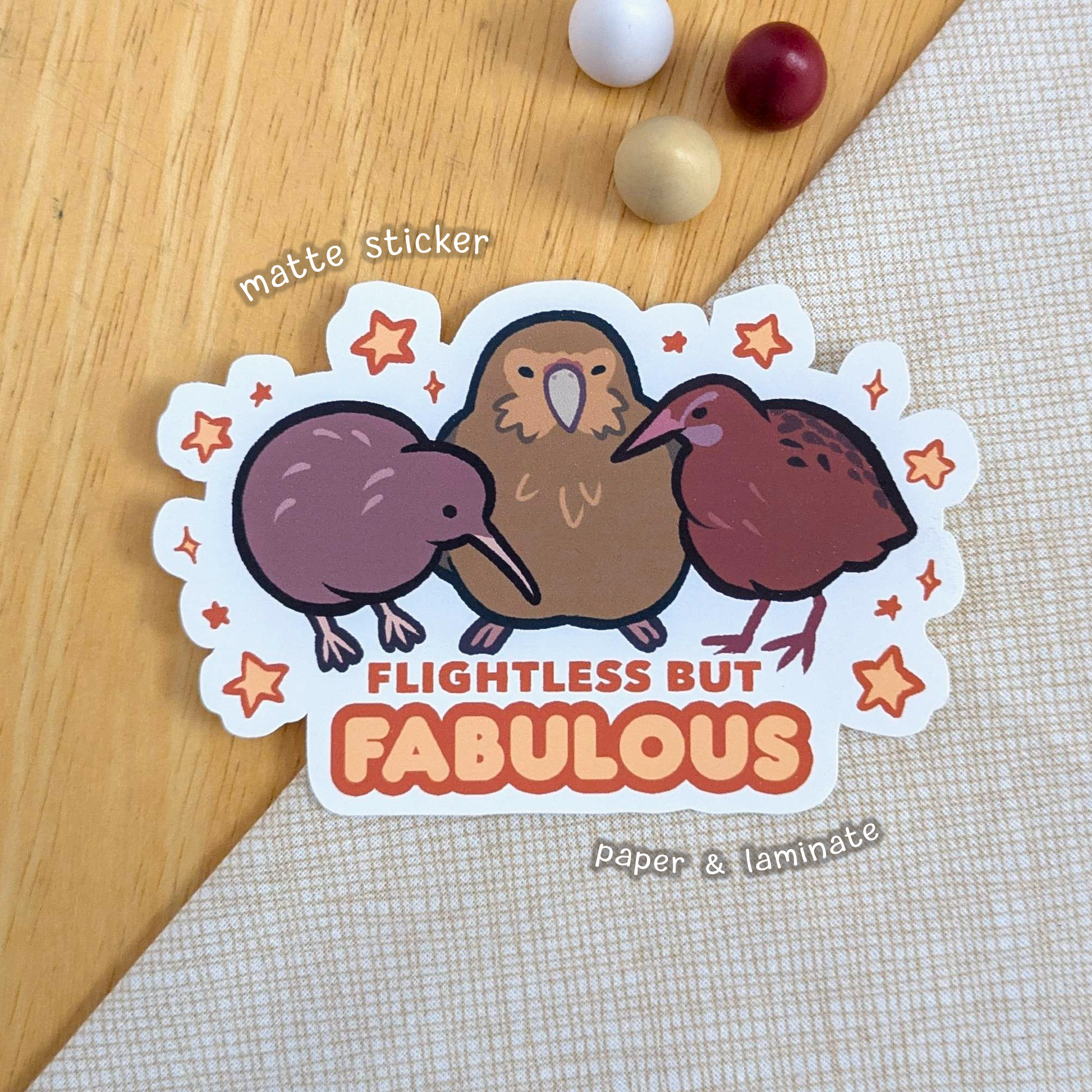 Flightless but Fabulous Sticker