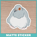 Fluffy Diamond Dove Sticker