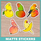 Fruity Parrot Stickers