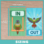 In/Out of Cage Door Hanger (Green Cheek Conure) - 2025 Version!