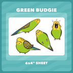 Silly Budgies Sticker Sheets