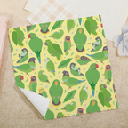 Green Parrot Pattern Glasses Cleaning Cloth