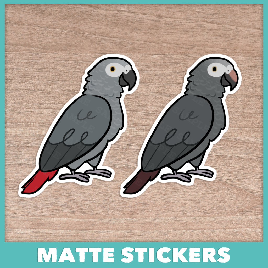 African Grey (Cuties) Stickers