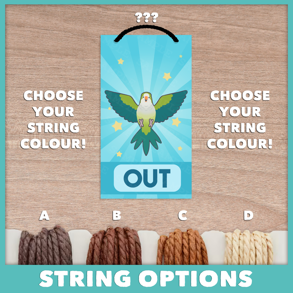In/Out of Cage Door Hanger (Quaker) - 2025 Version!