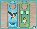 In/Out of Cage Door Hangers (Old Style)