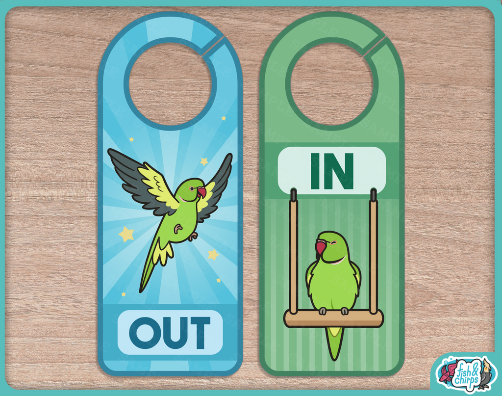 In/Out of Cage Door Hangers (Old Style)