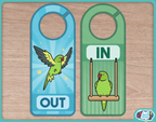 In/Out of Cage Door Hangers (Old Style)