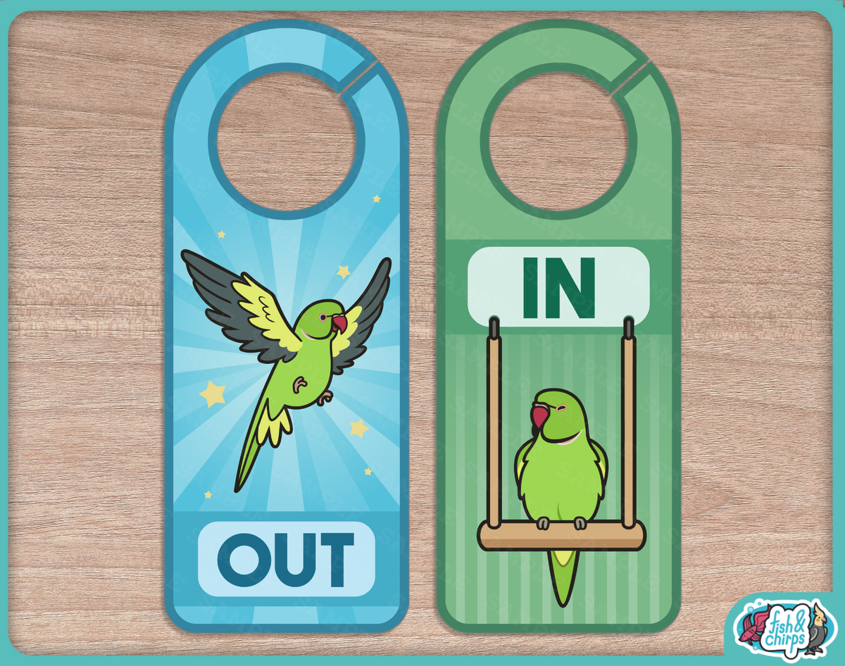 In/Out of Cage Door Hangers (Old Style)