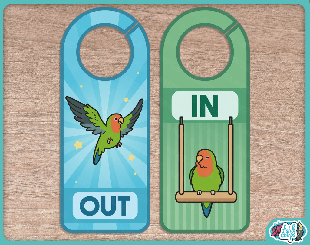 In/Out of Cage Door Hangers (Old Style)
