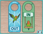 In/Out of Cage Door Hangers (Old Style)