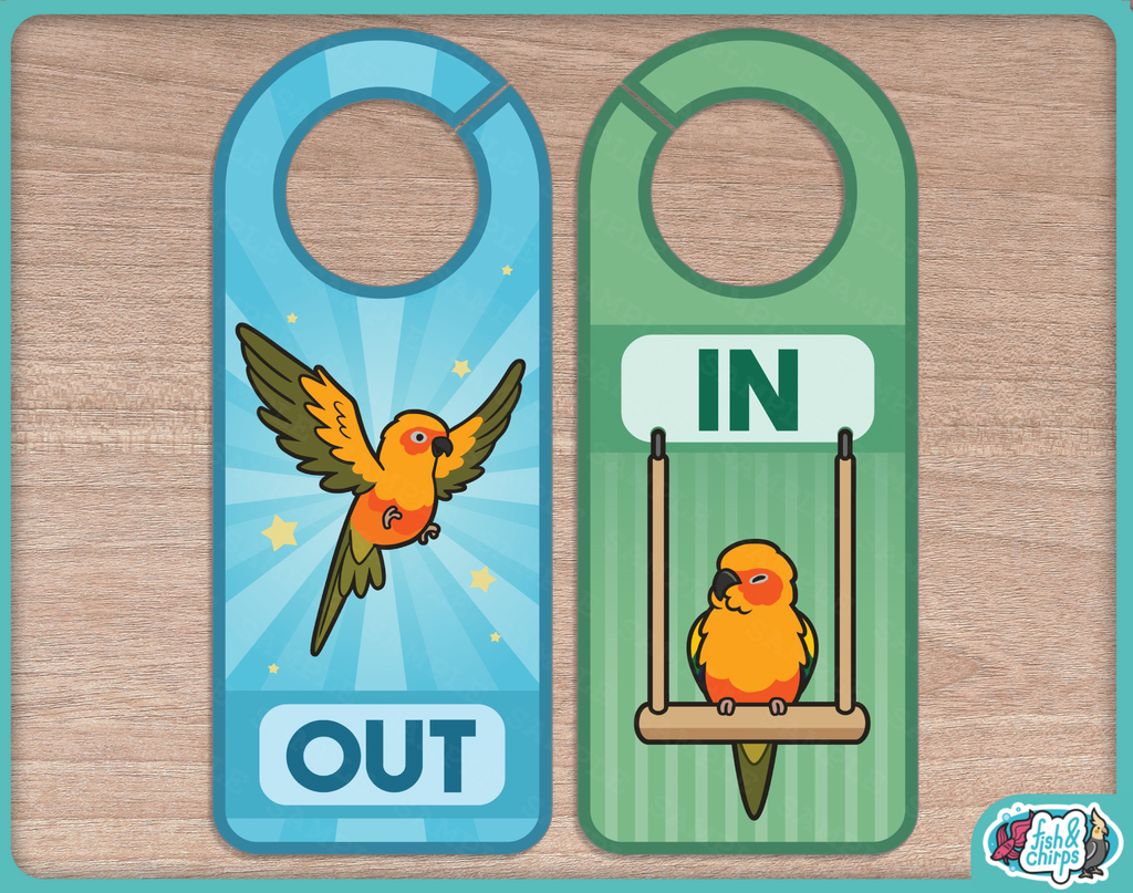 In/Out of Cage Door Hangers (Old Style)