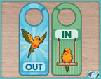 In/Out of Cage Door Hangers (Old Style)