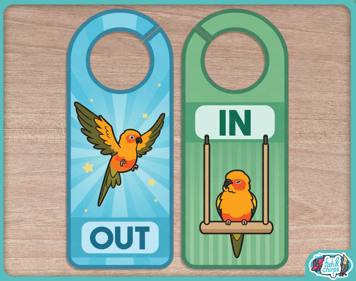 In/Out of Cage Door Hangers (Old Style)