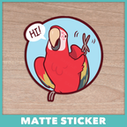 Hi Macaw Sticker