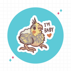 I'm Baby Cockatiel Sticker
