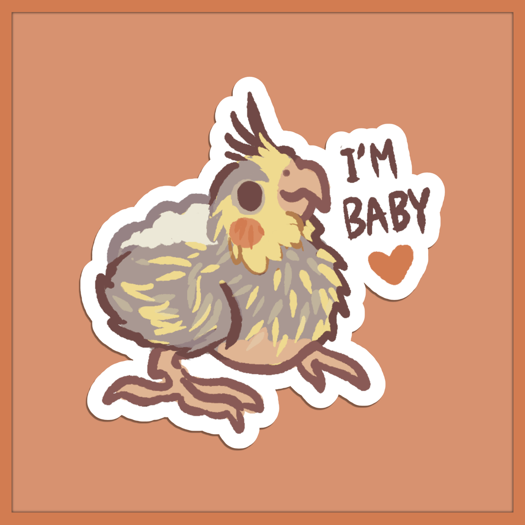 I'm Baby Cockatiel Sticker