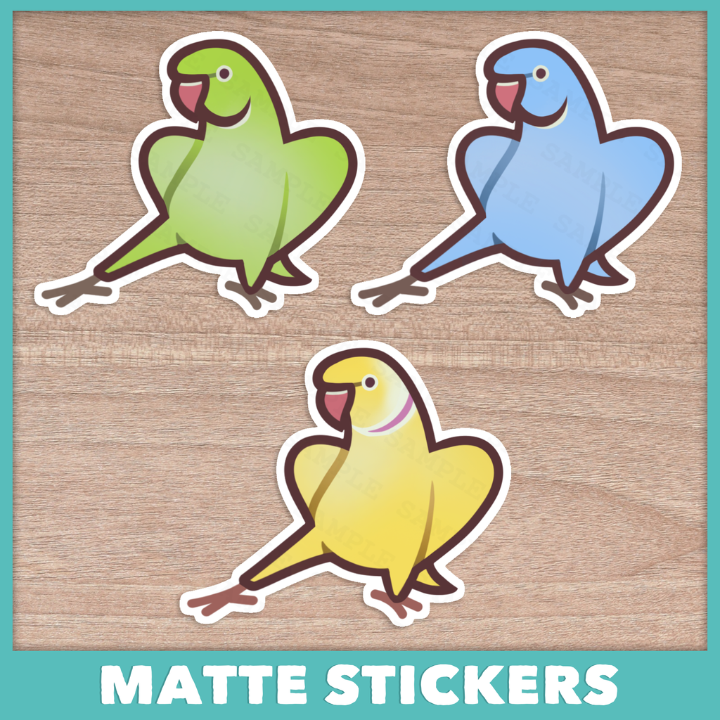 Indian Ringneck Leggie Stickers