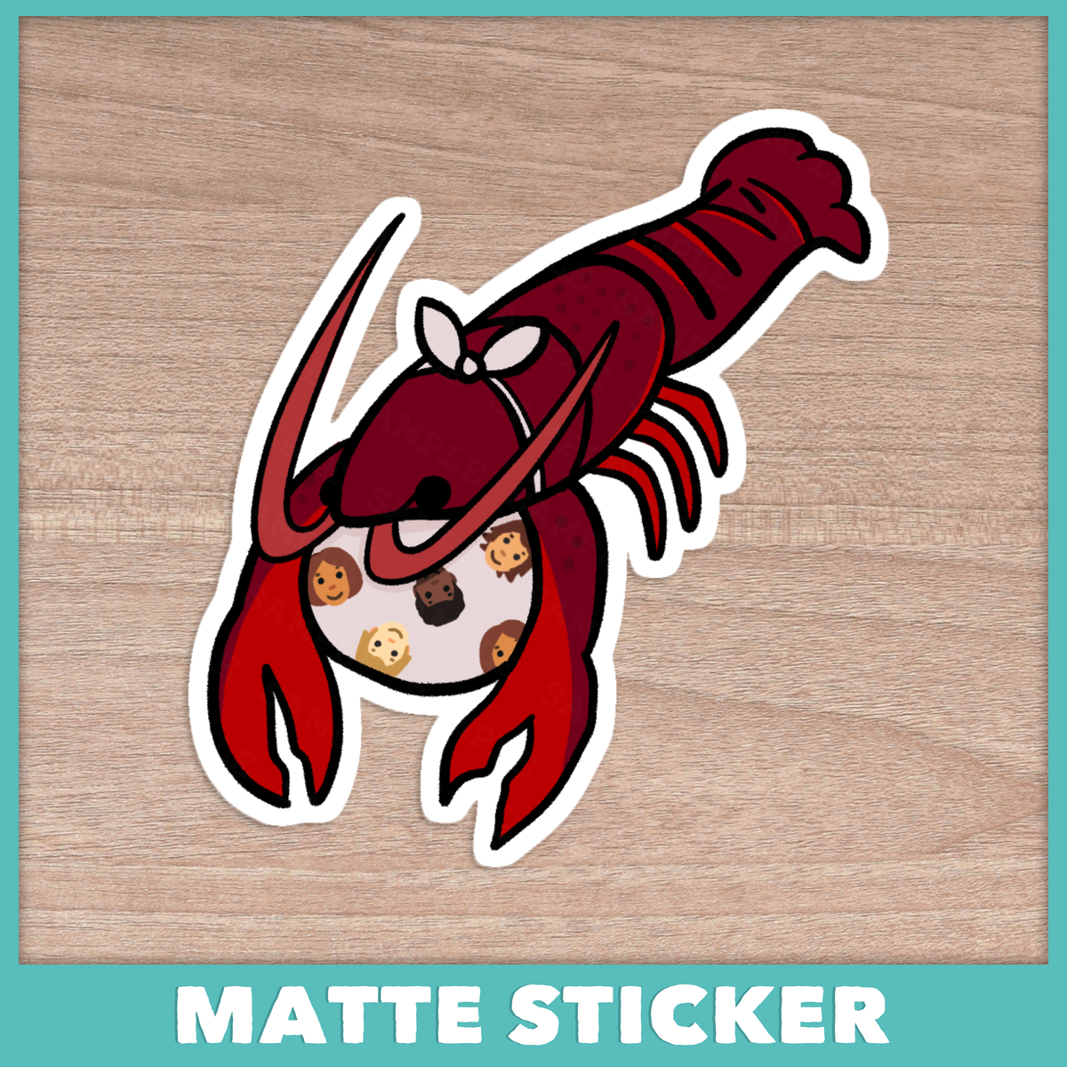 Lobster with Human Bib Sticker