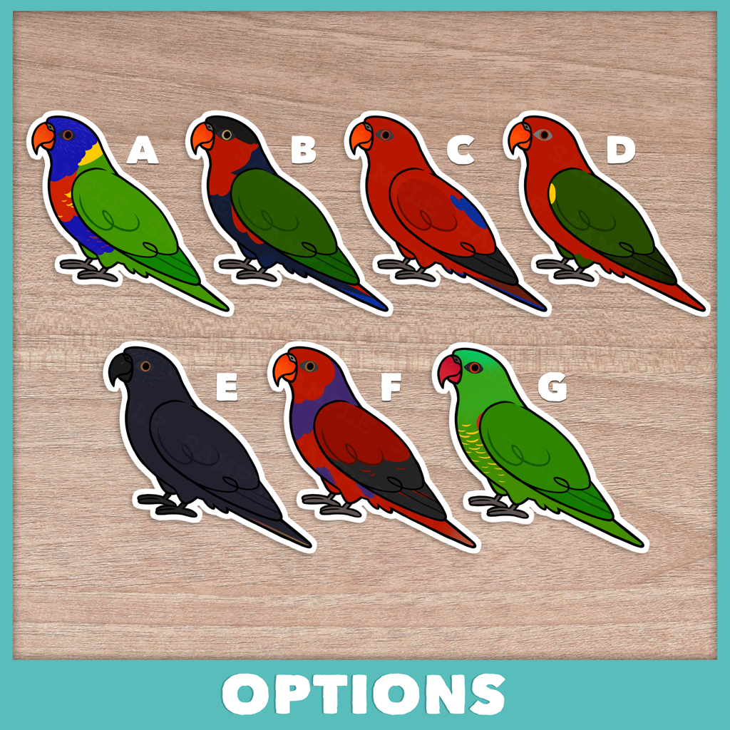 Lory/Lorikeets (Cuties) Stickers