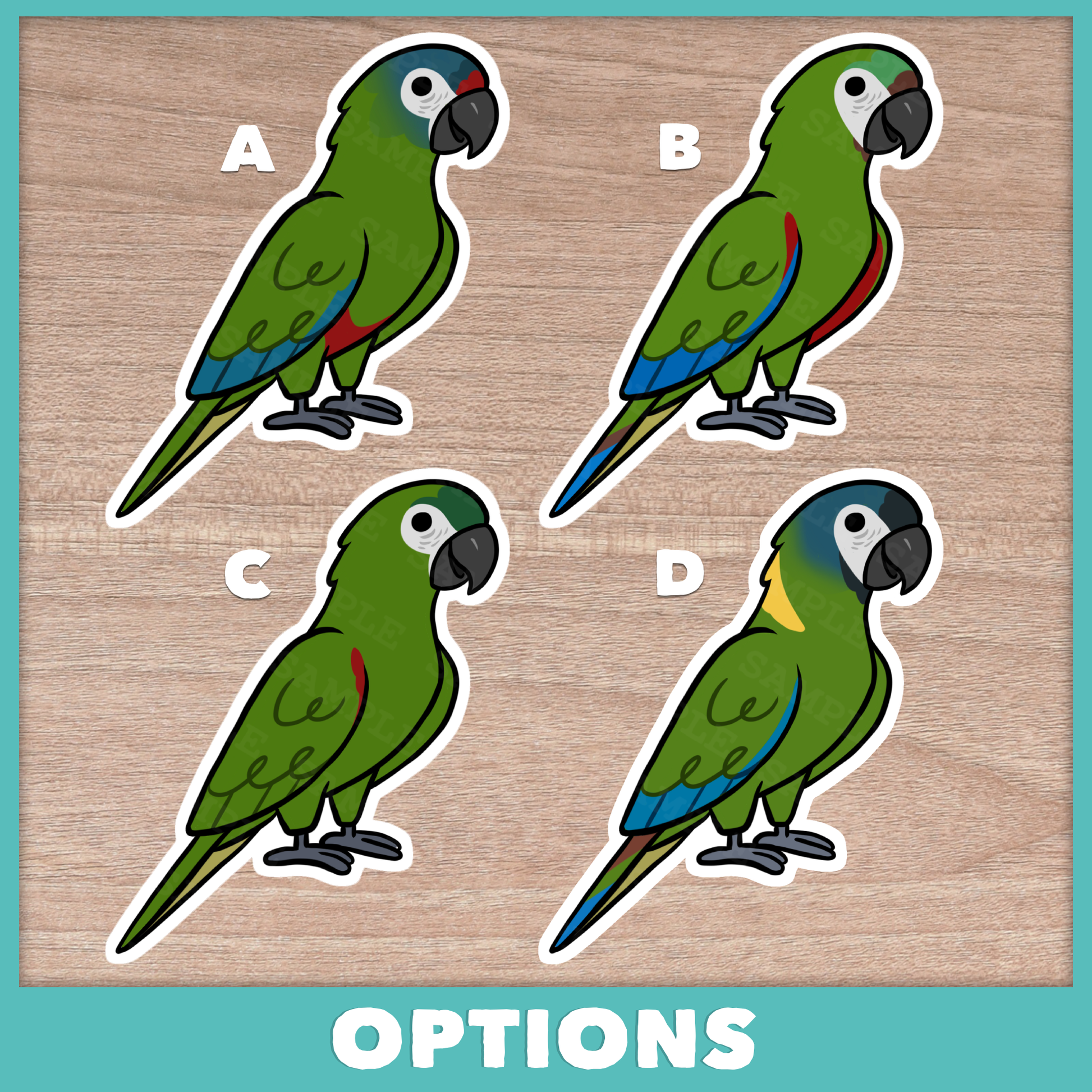 Mini Macaw (Cuties) Sticker