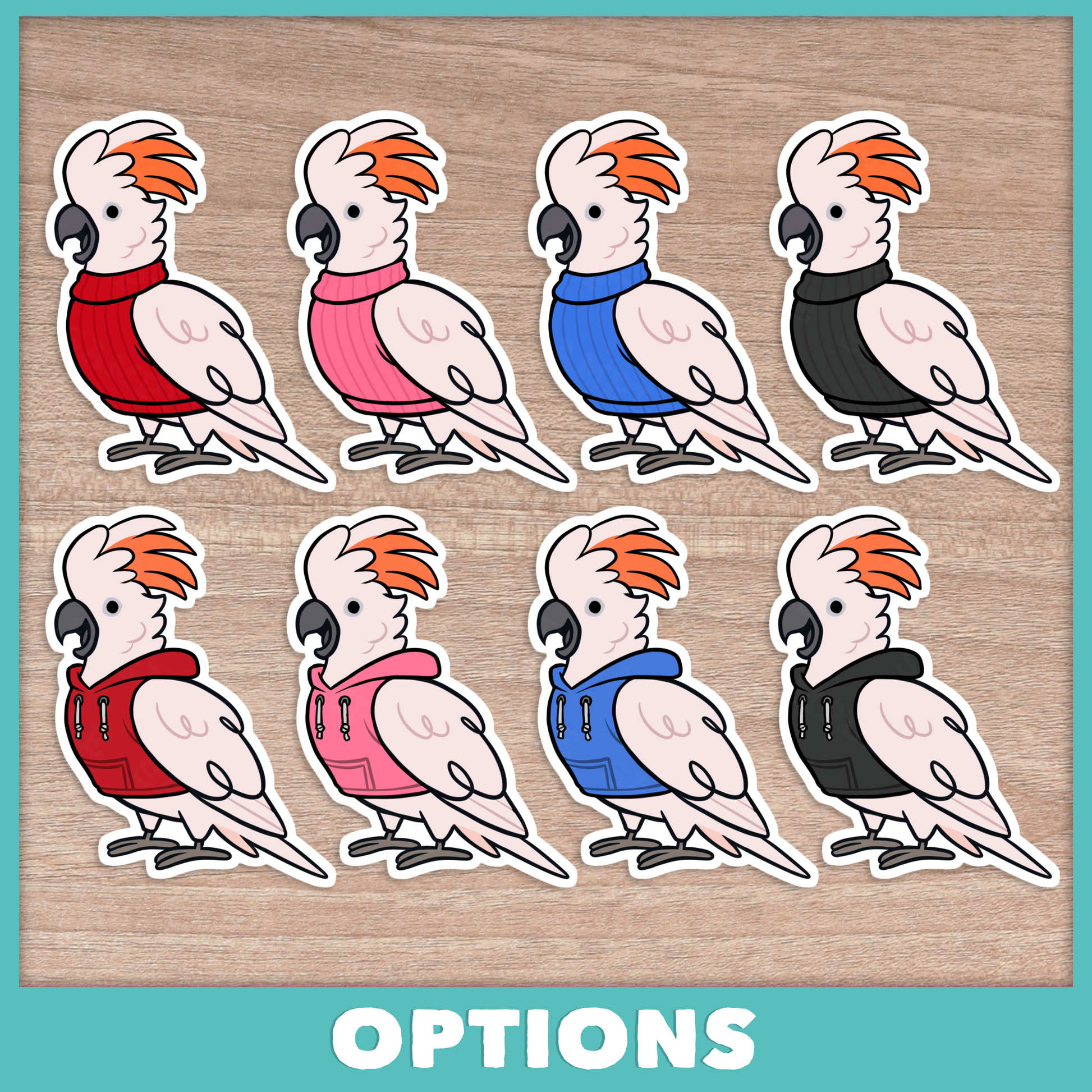 Cockatoo Pluckers (Cuties) Stickers
